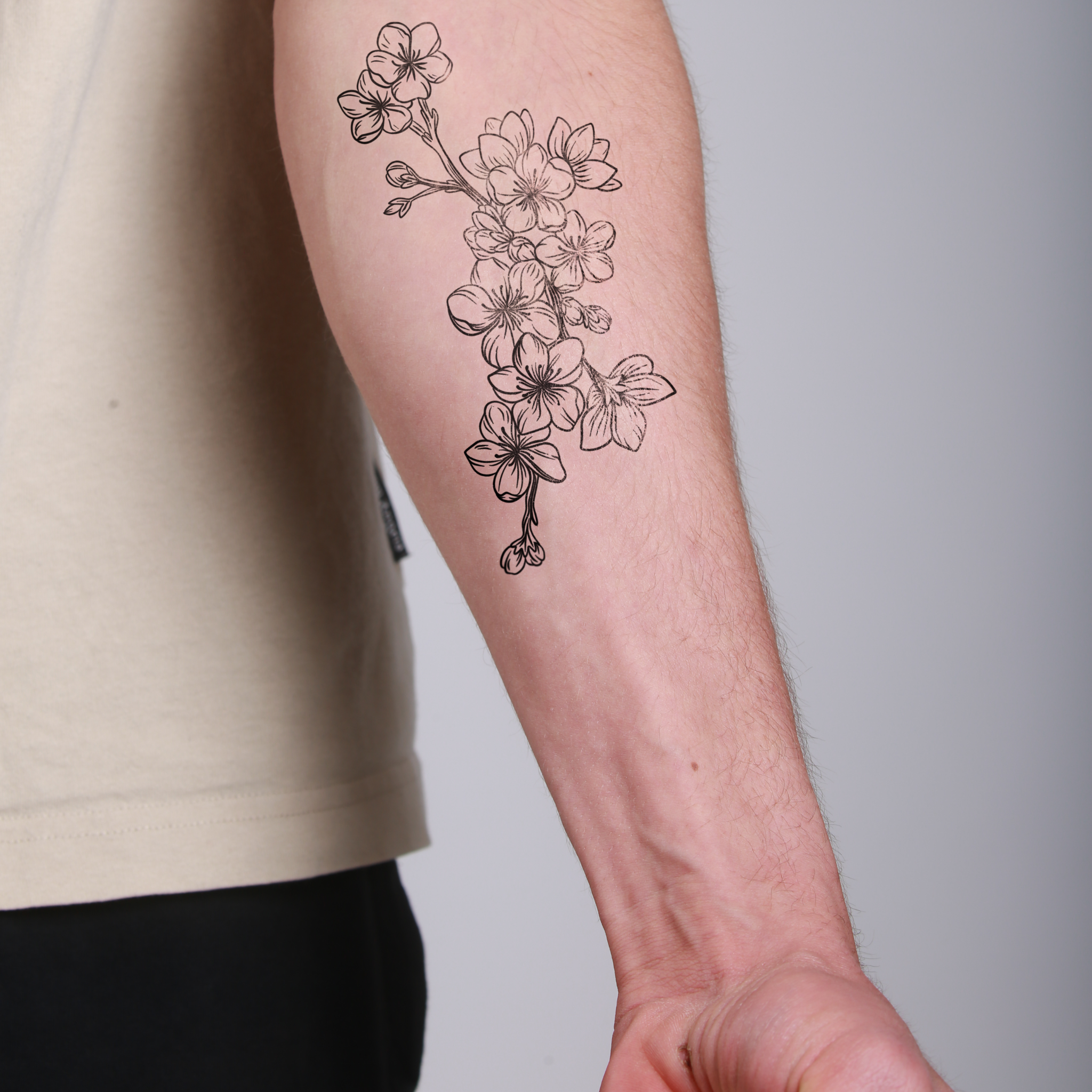 Flash Tattoo | Tatouage éphémère Cerisier en fleur