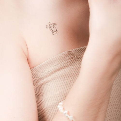 tatouage ephemere tortue mandala style boheme et spirituel
