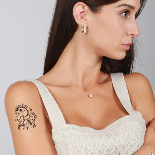 Cheval fleur