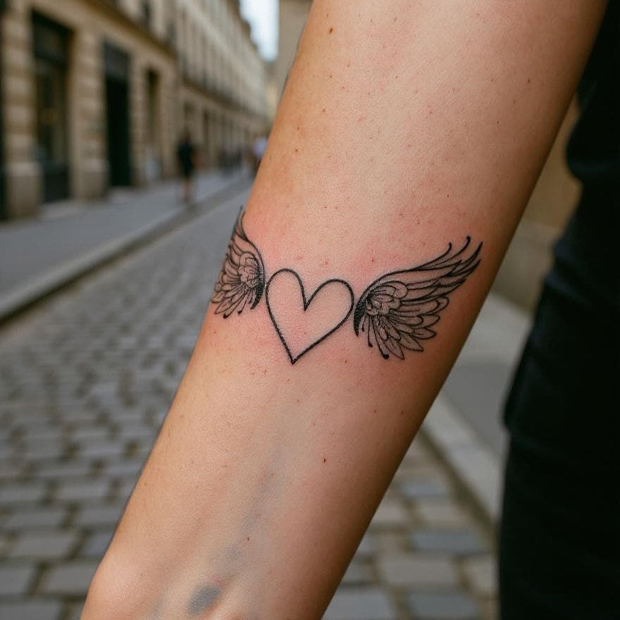 Angel Wings and Heart Tattoo Meaning