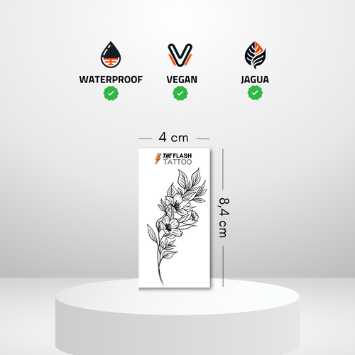 Tatouage branche avec fleur