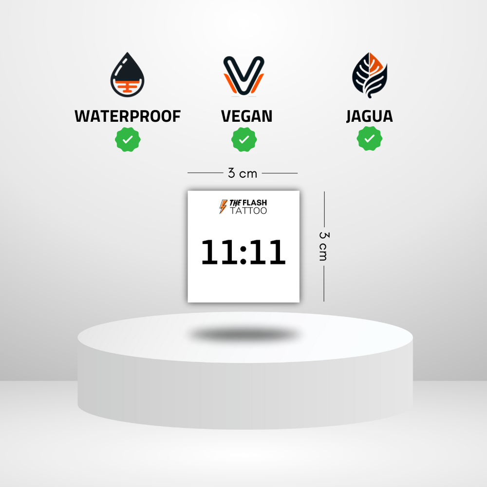 tatouage heure miroir 11:11 spiritualité et signification