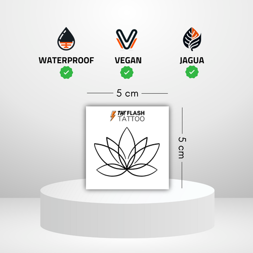 Tatouage lotus minimaliste pour femme