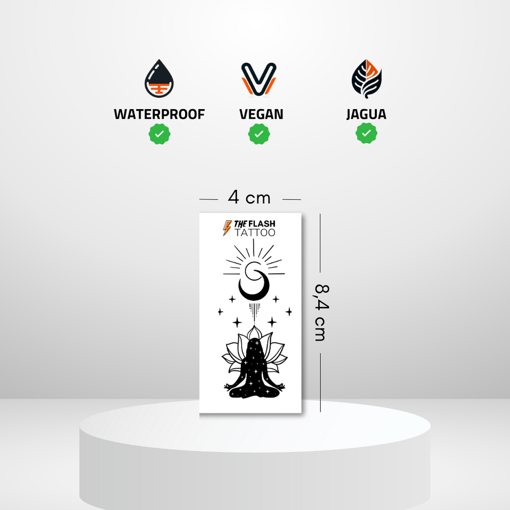 Tatouage lotus spirituel yoga