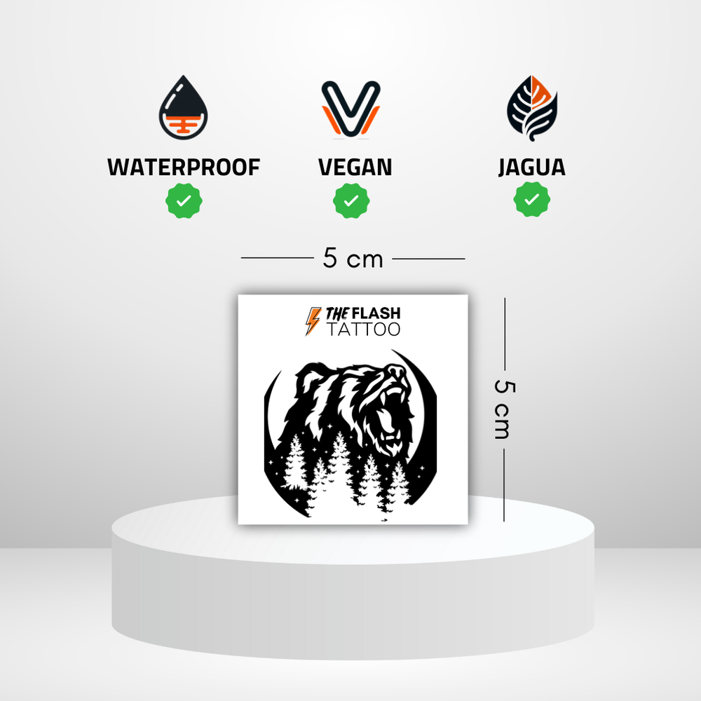 Tatouage ours montagne pour homme