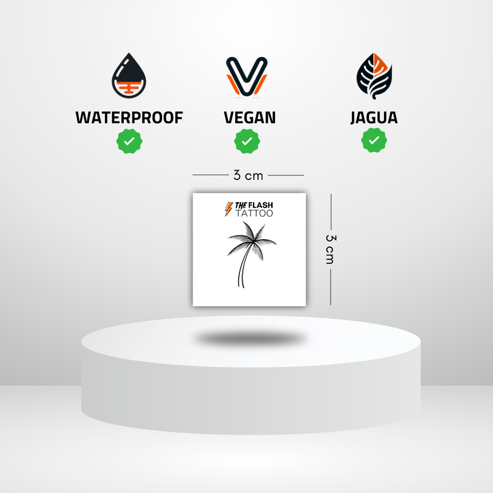 Tatouage palmier minimaliste pour l'été