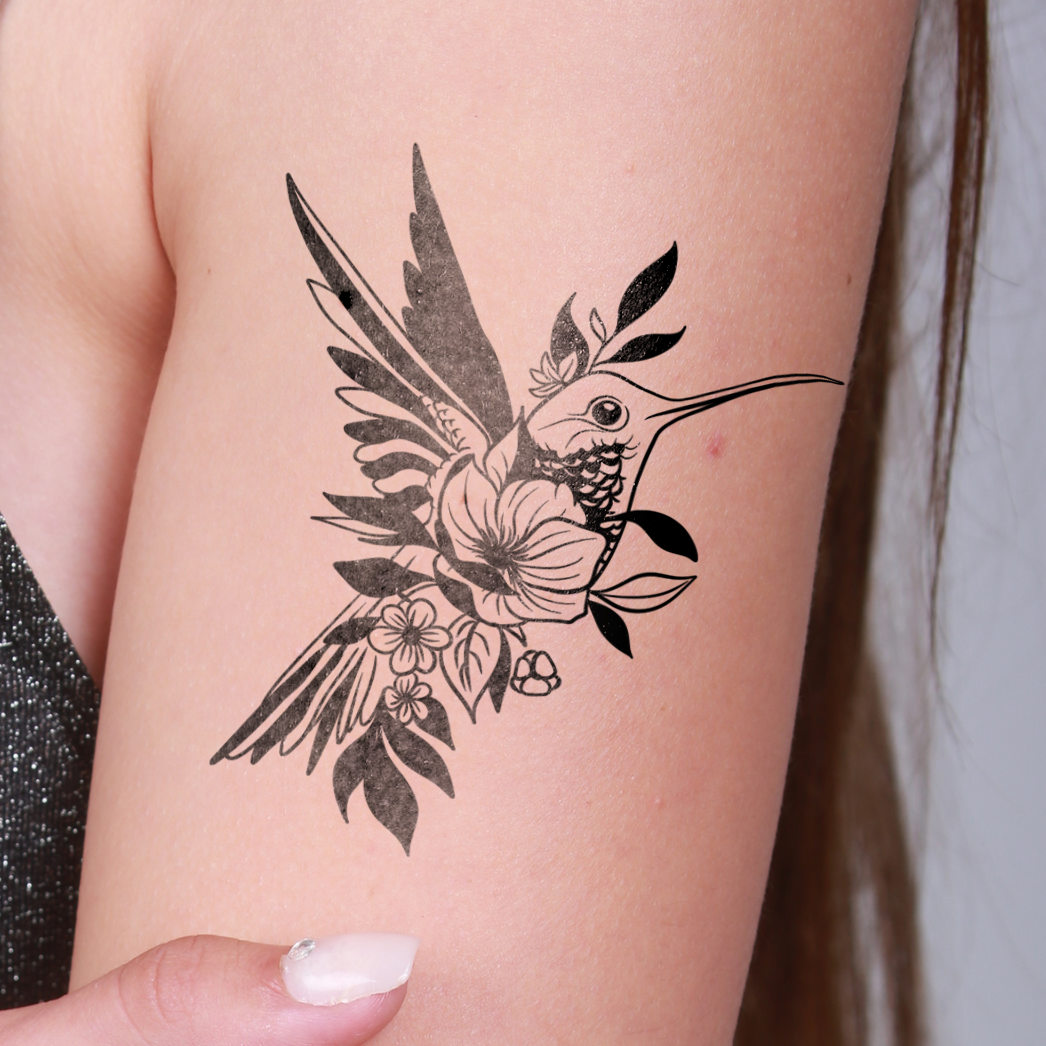 3D-050 hummingbird and butterfly temporary tattoo temporary tattoo water  transfer sticker body art – tatNtoo