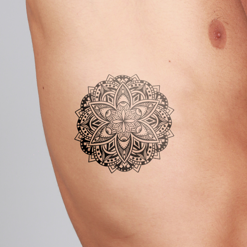 Buy Floral Peony Mandala Temporary Tattoo / Delicate Flowers / Geometric  Tattoo / Feminine Fake Tattoo / Large Floral Tattoo/ Half Sleeve Tattoo  Online in India - Etsy