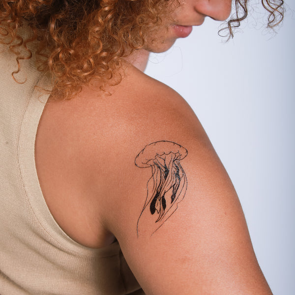 Jellyfish Floral Tattoo - Etsy