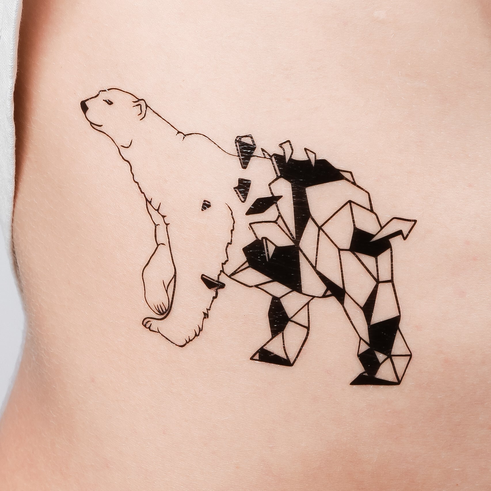 Geometric Bear Animal Black Waterproof Fake Women Neck Tattoo Stickers Body  Art Temporary Tattoos Men Ankle Custom Cosmetic Tato - Temporary Tattoos -  AliExpress