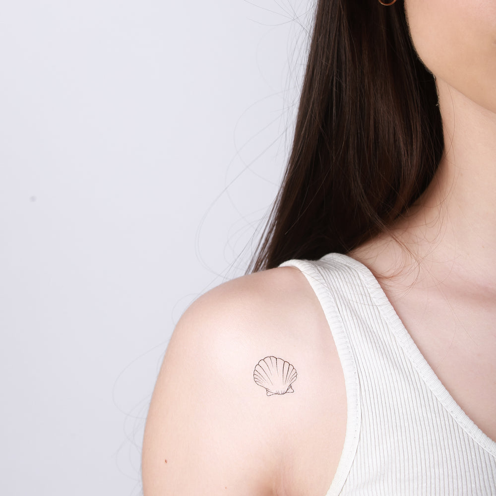 Flash Tattoo Tatouage éphémère coquille Saint Jacques The Flash Tattoo Flash Tattoo Tatouage éphémère coquille Saint Jacques The Flash Tattoo