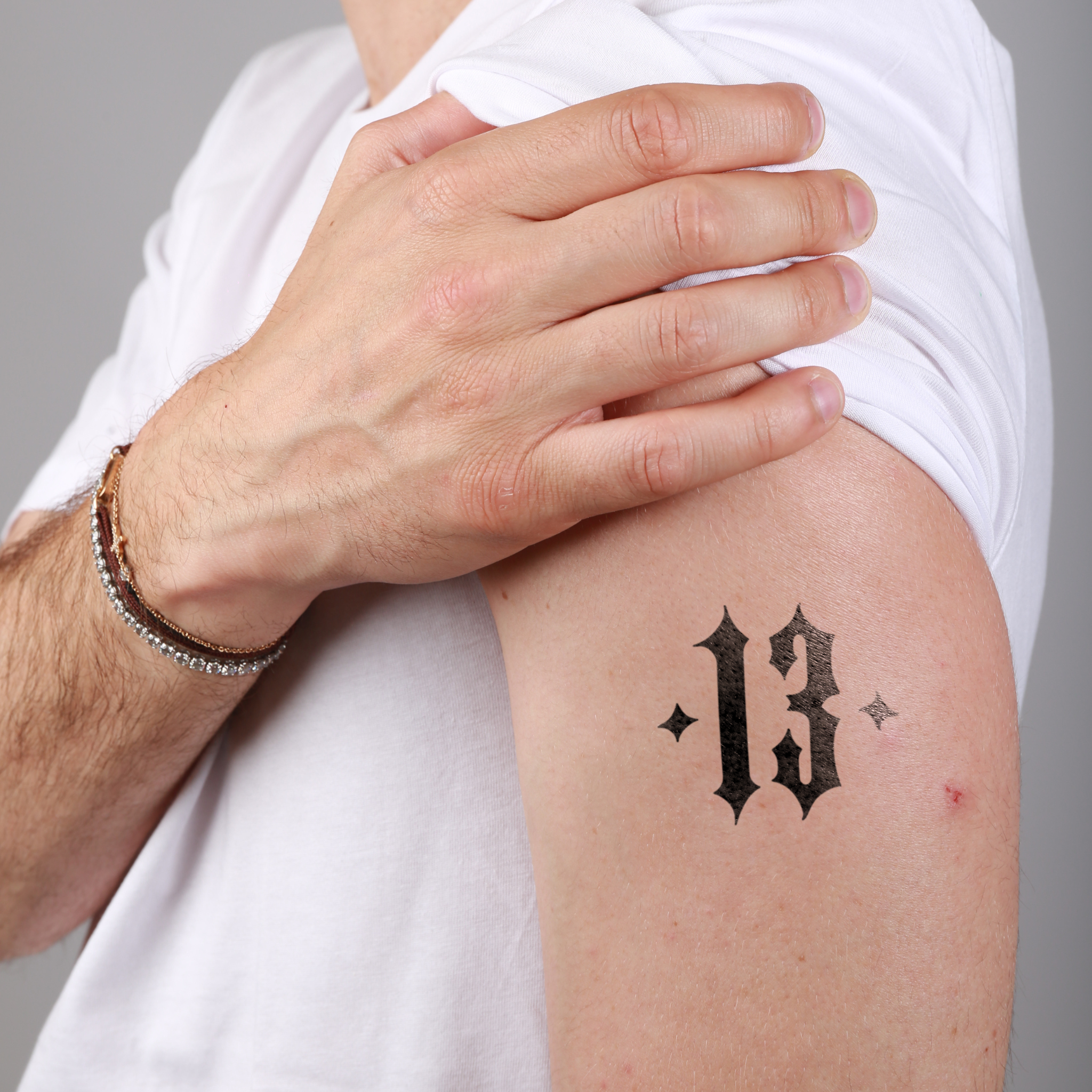 Number 3 Temporary Tattoo Set of 3  Small Tattoos