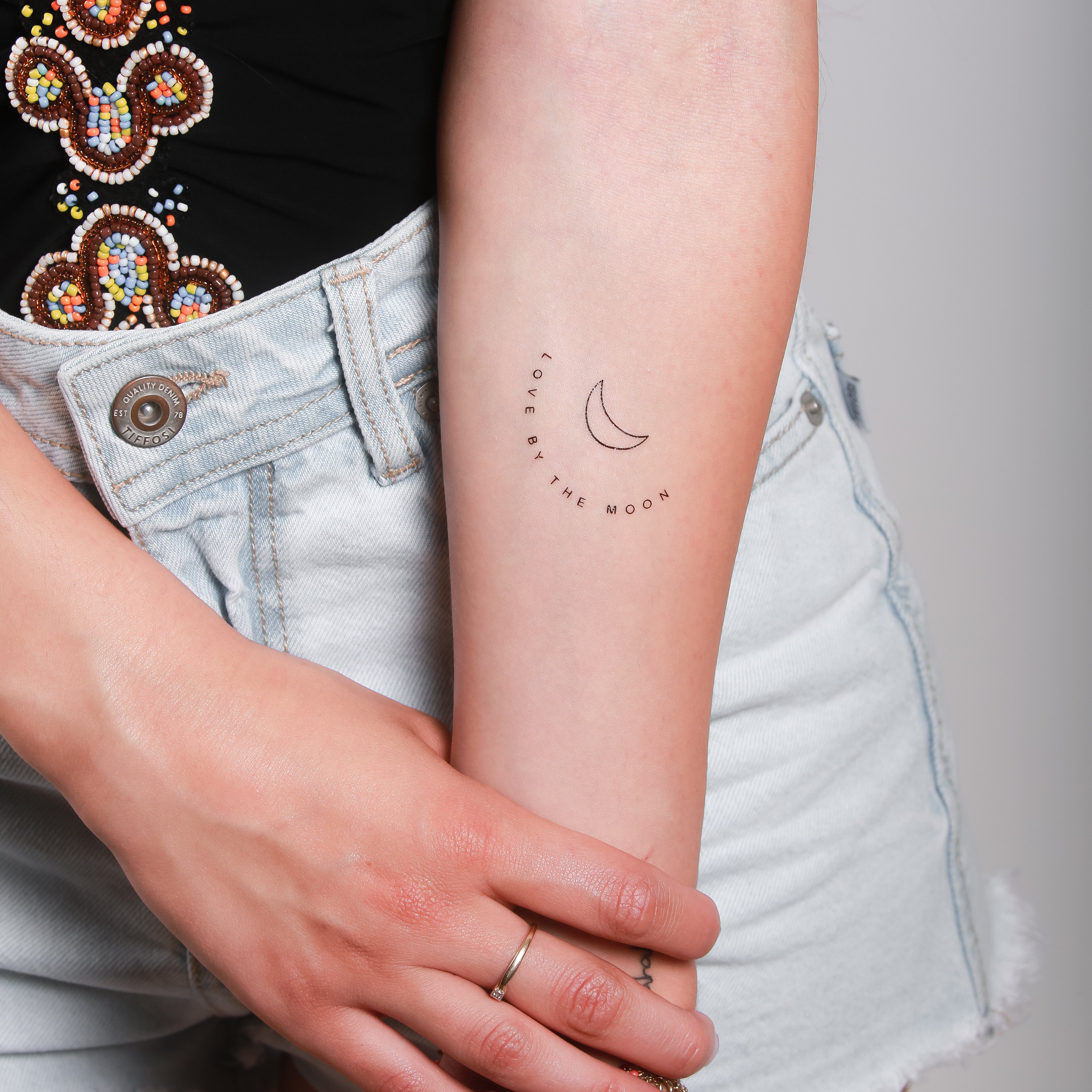 Flash Tattoos  Love by the moon temporary tattoo – The Flash Tattoo