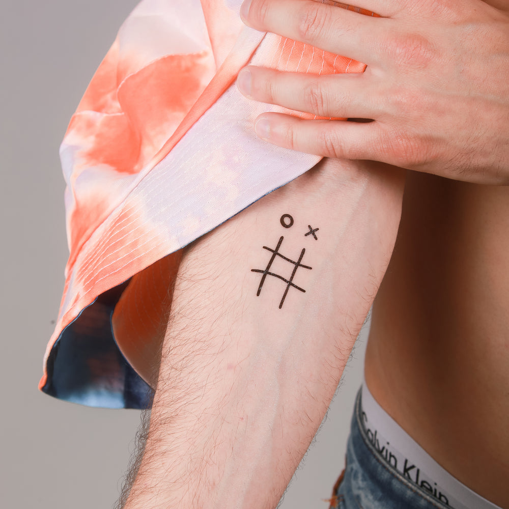 Flash Tattoos Minimalist tic tac toe tattoo The Flash Tattoo