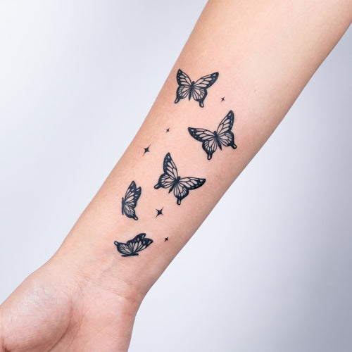 Tatouage papillon pour femme grand format tatouage femme jagua jusqu'à 2 semaines réaliste et résistant à l'eau