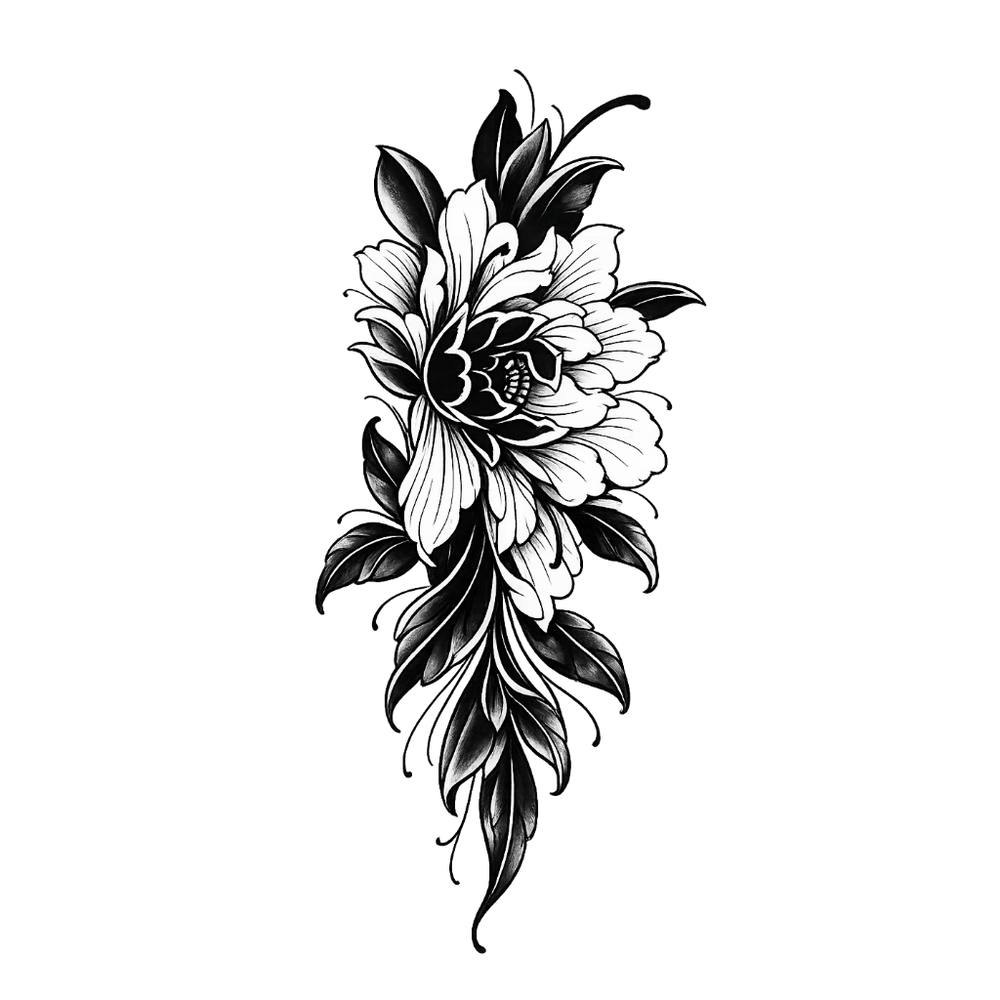 Tatouage pivoine femme