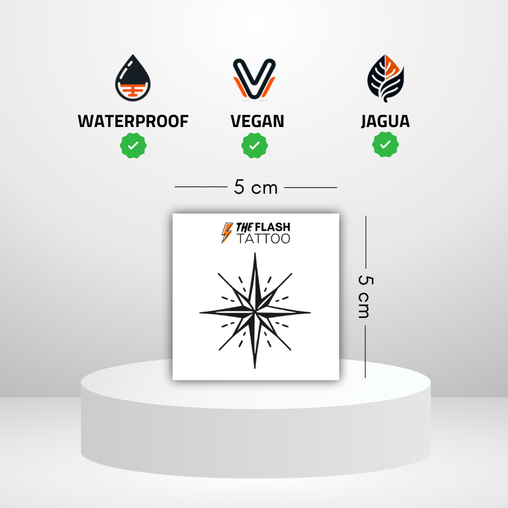 Tatouage ephemere etoile du nord