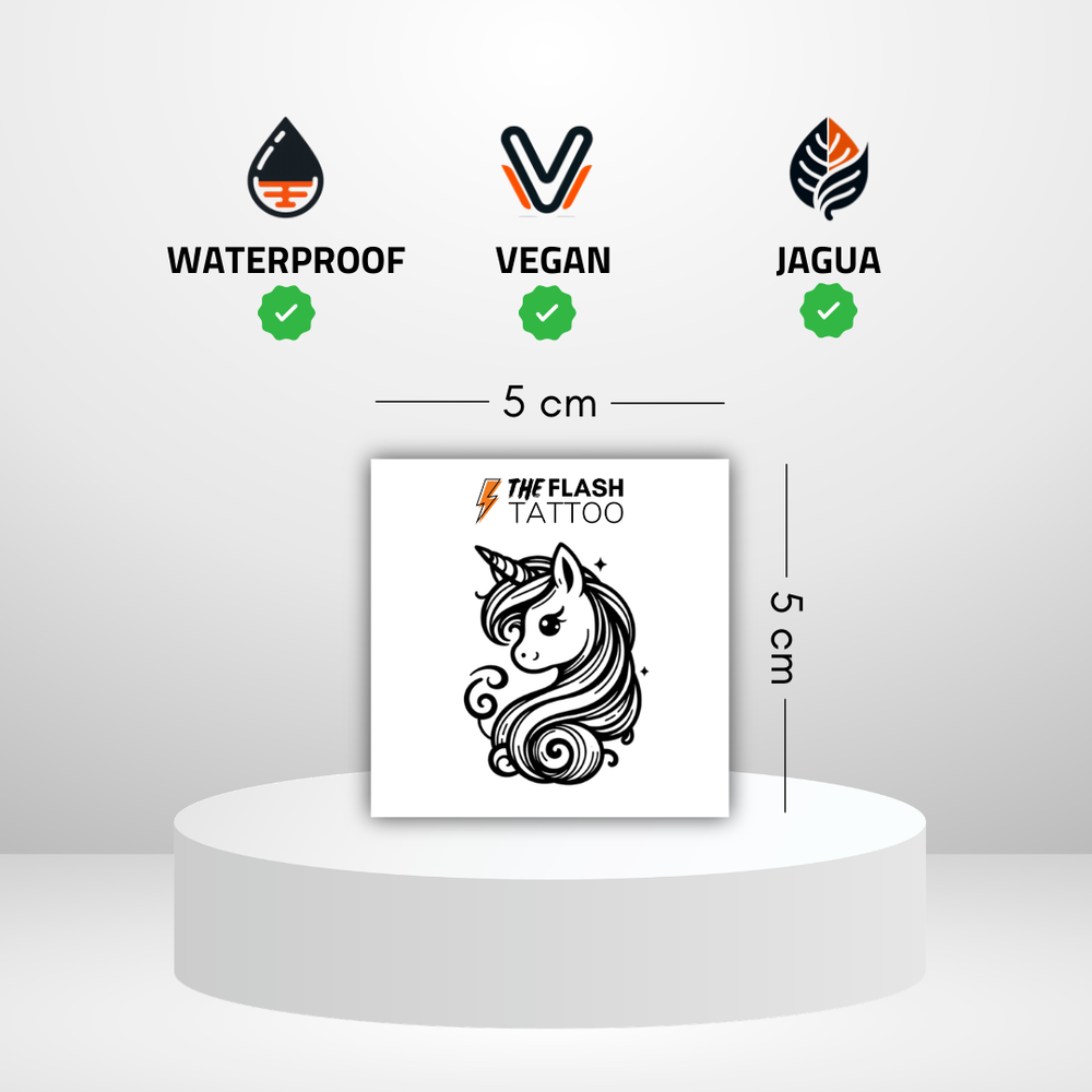Tatouage ephemere licorne