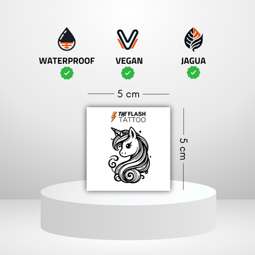 Tatouage ephemere licorne