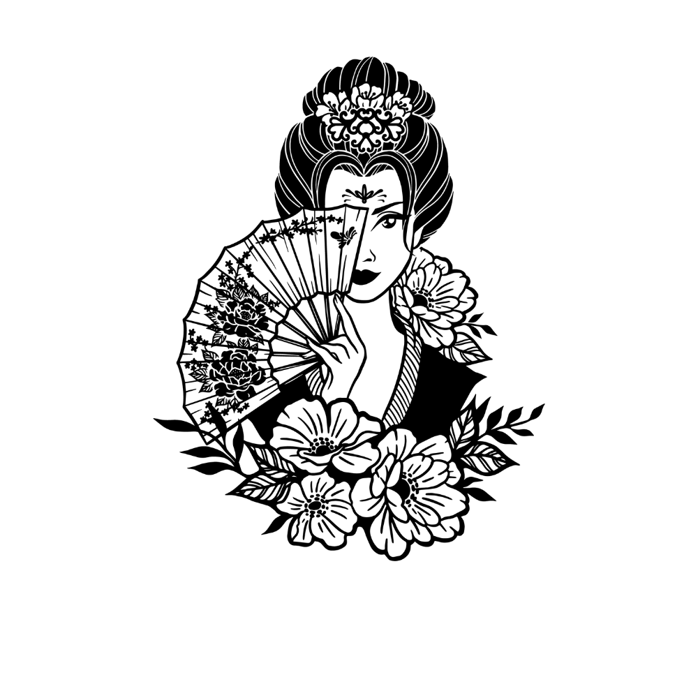 Geisha éventail