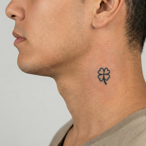 Tatouage homme trèfle réaliste longue durée