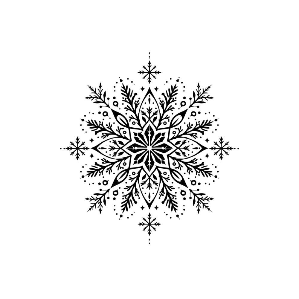 Tatouage flocon de neige en mandala