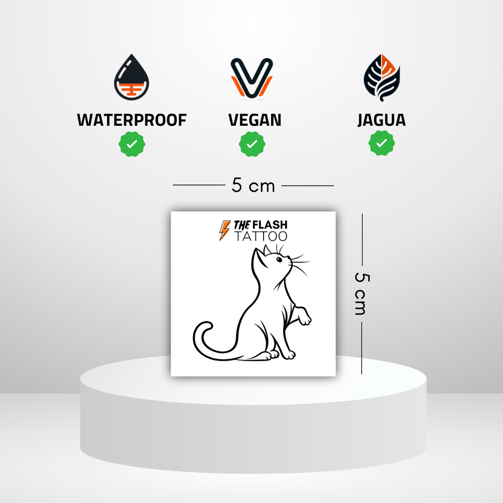 Tatouage éphémère chat