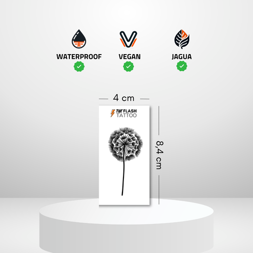 Tatouage ephemere pissenlit femme