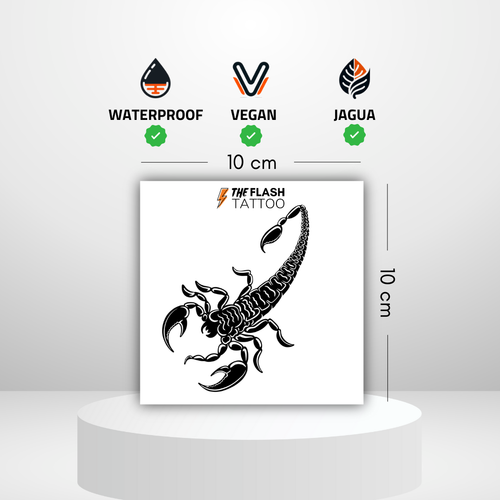 Tatouage ephemere scorpion royal realiste pour homme